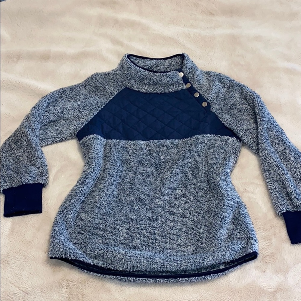 Blue Sherpa Sweater